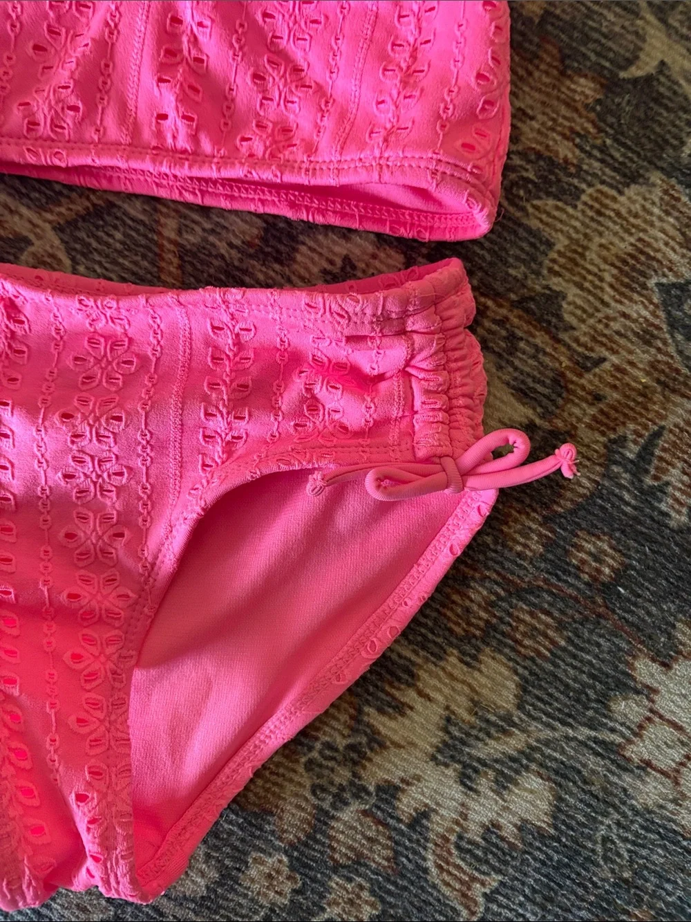 wonder nation Hot Pink Two-Piece Girls' Swim Bikini